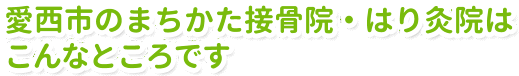 愛西市のまちかた接骨院・はり灸院はこんなところです !！